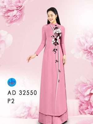 Vải Áo Dài Hoa In 3D AD 32550 29